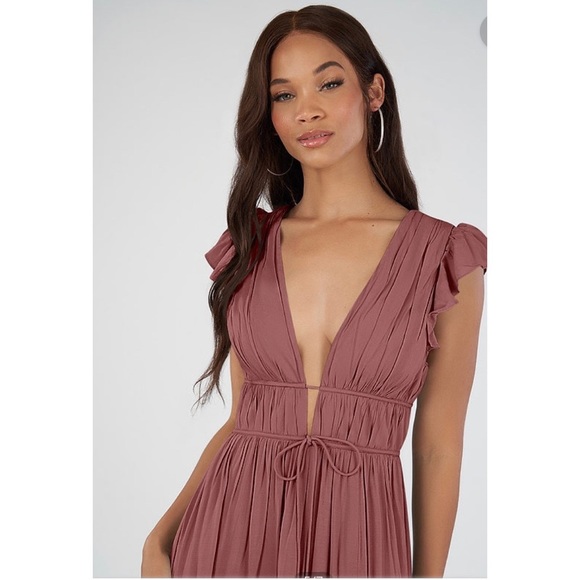 Azazie Santorini Desert Rose Dress Size A12 - Picture 4 of 14